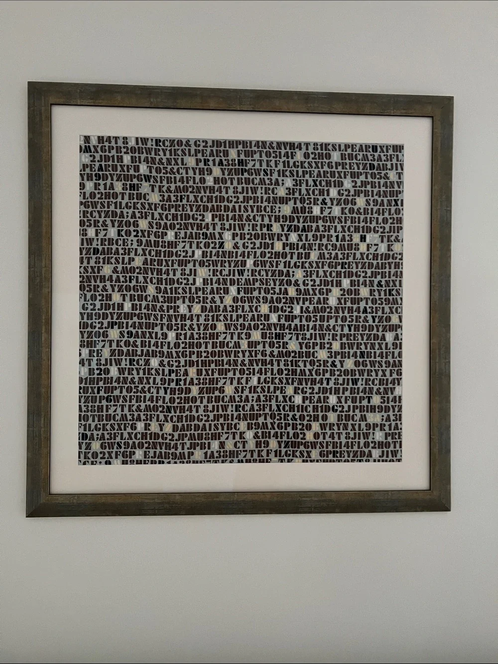Worth Beige and Brown Letter Print Silk Scarf